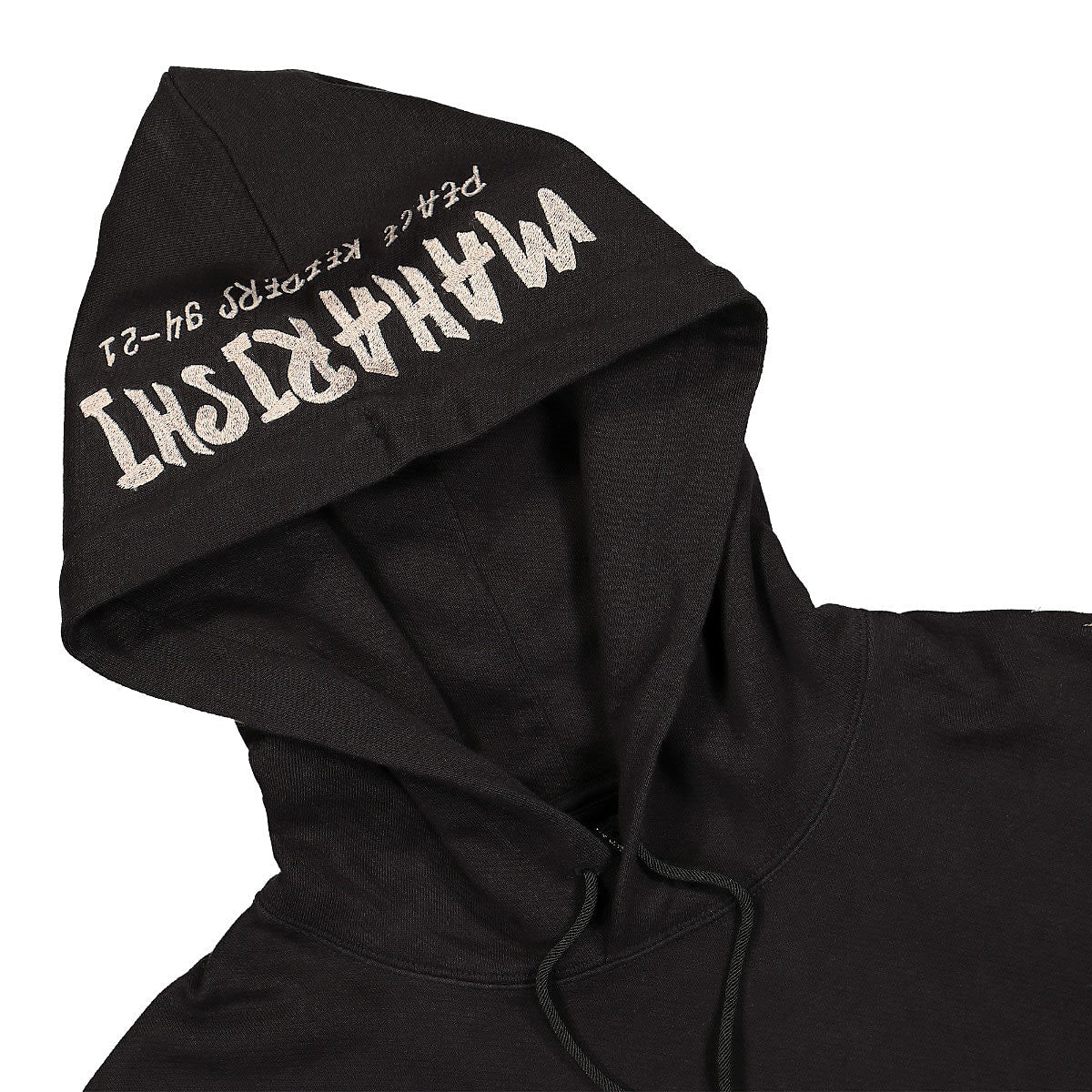 Maharishi Pearl Dragon Hooded Sweater Black Hoodies Close-up | Overkill