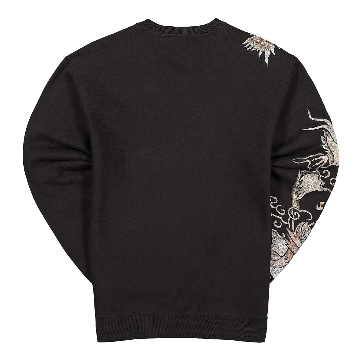 Maharishi Phoenix Embroidered Crew Sweat Black Sweatshirts Material | Overkill