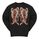 Maharishi  Heart of Tigers Crew Sweat Black Sweatshirts 2062 Close-up | Overkill
