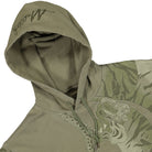 Maharishi  Tonal Tiger Hooded Sweat Olive Hoodies 2066 Detailfoto | Overkill
