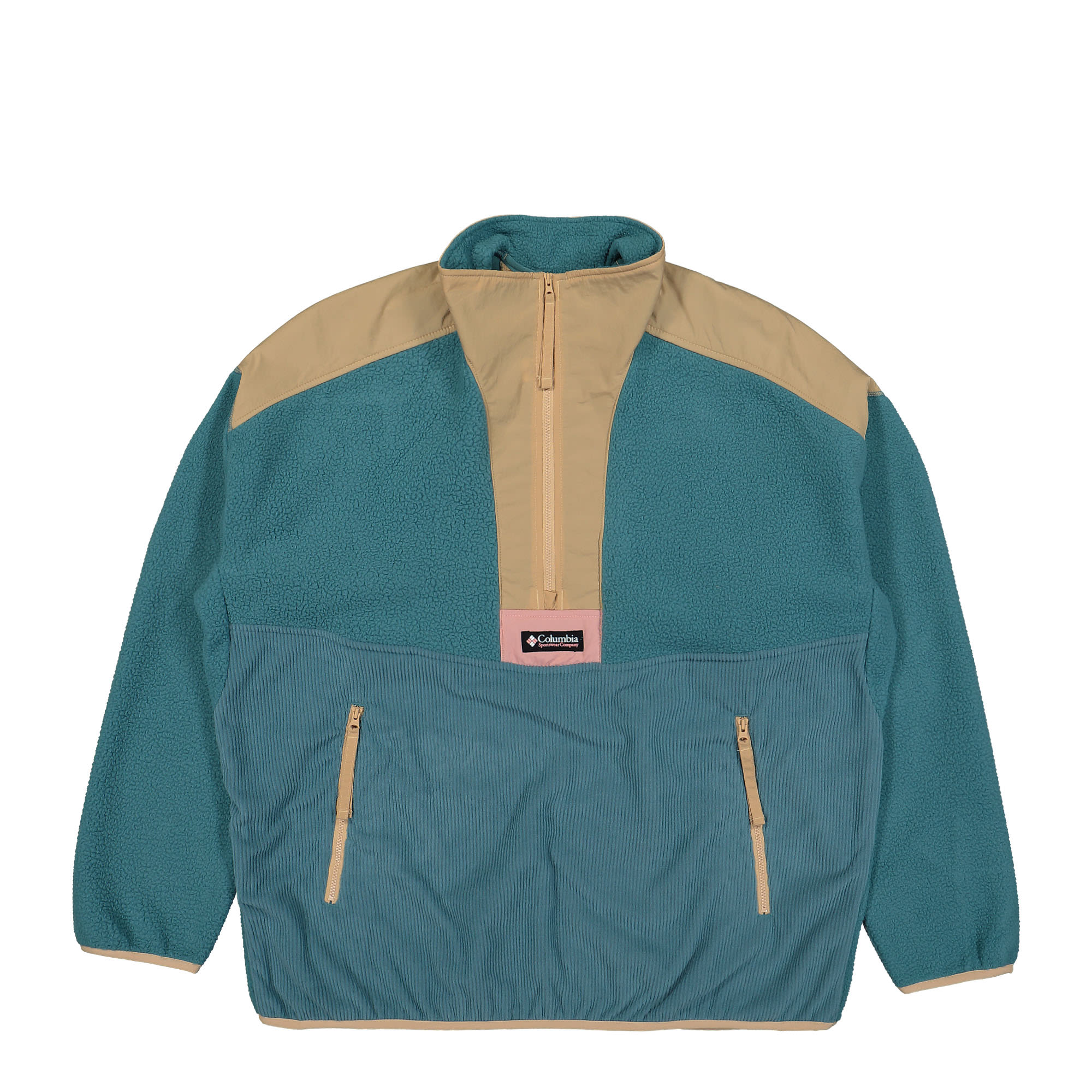 Columbia Riptide Half Zip Fleece Cloudburst / Canoe / Salmon Rose Fleece Jackets 2074561336 | Overkill