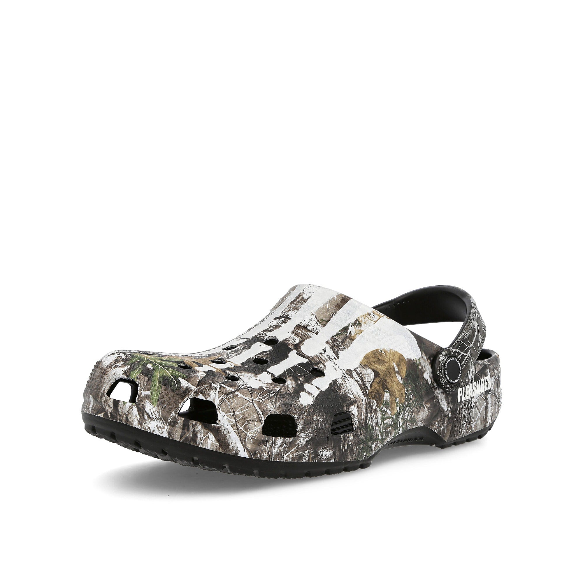 Crocs Pleasures x Crocs Classic Clog Camouflage Slides, Sandals & Slippers  Close Up | Overkill