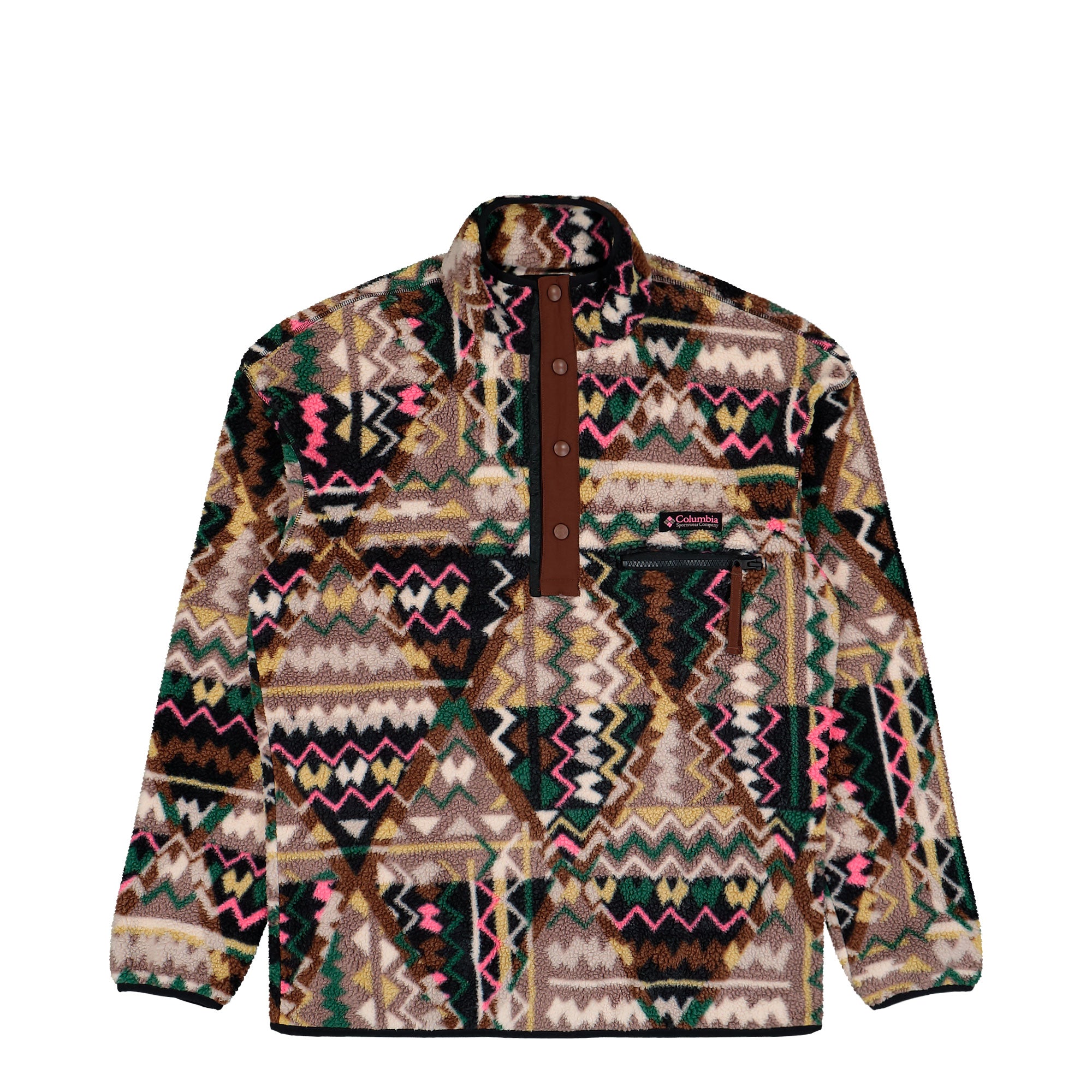 Columbia Helvetia II Printed Half Snap Fleece Black Geomix Sweatshirts 2098461012 | Overkill
