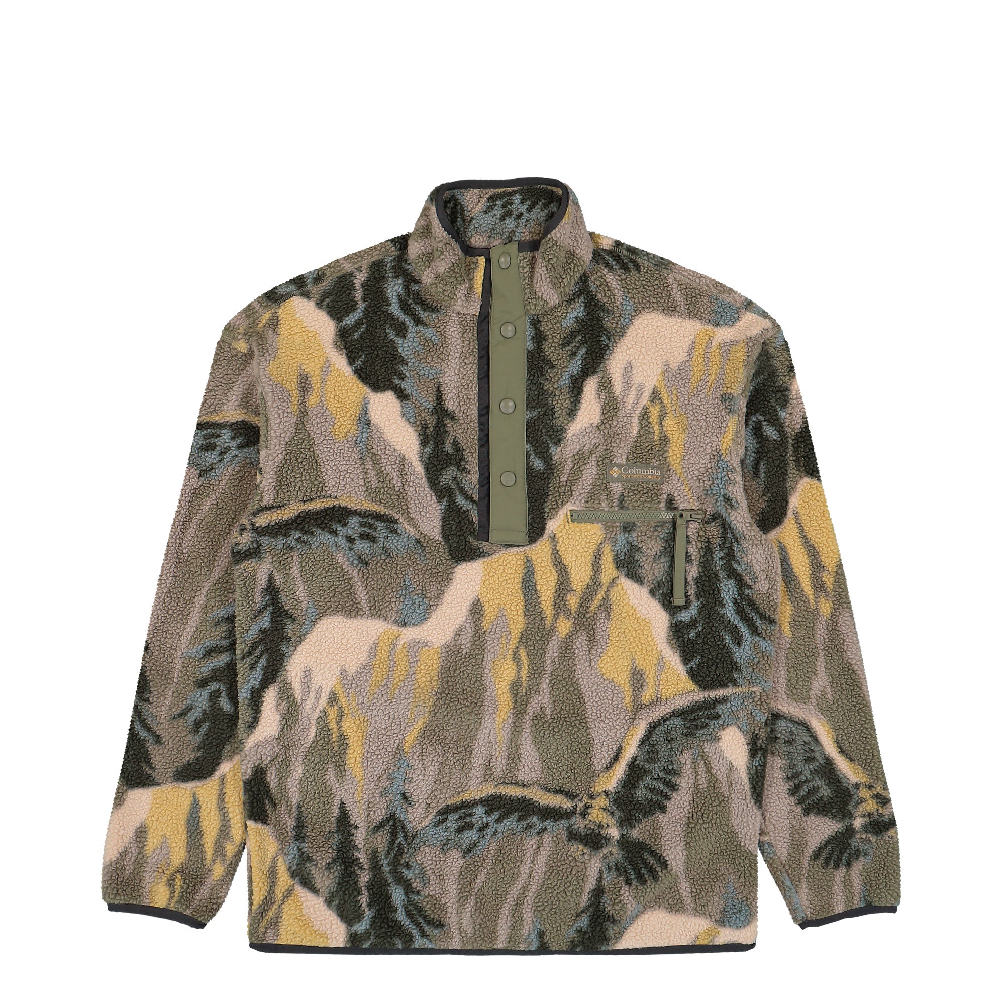 Columbia Helvetia II Printed Half Snap Fleece Stone Green Soa Sweatshirts 2098461397 | Overkill
