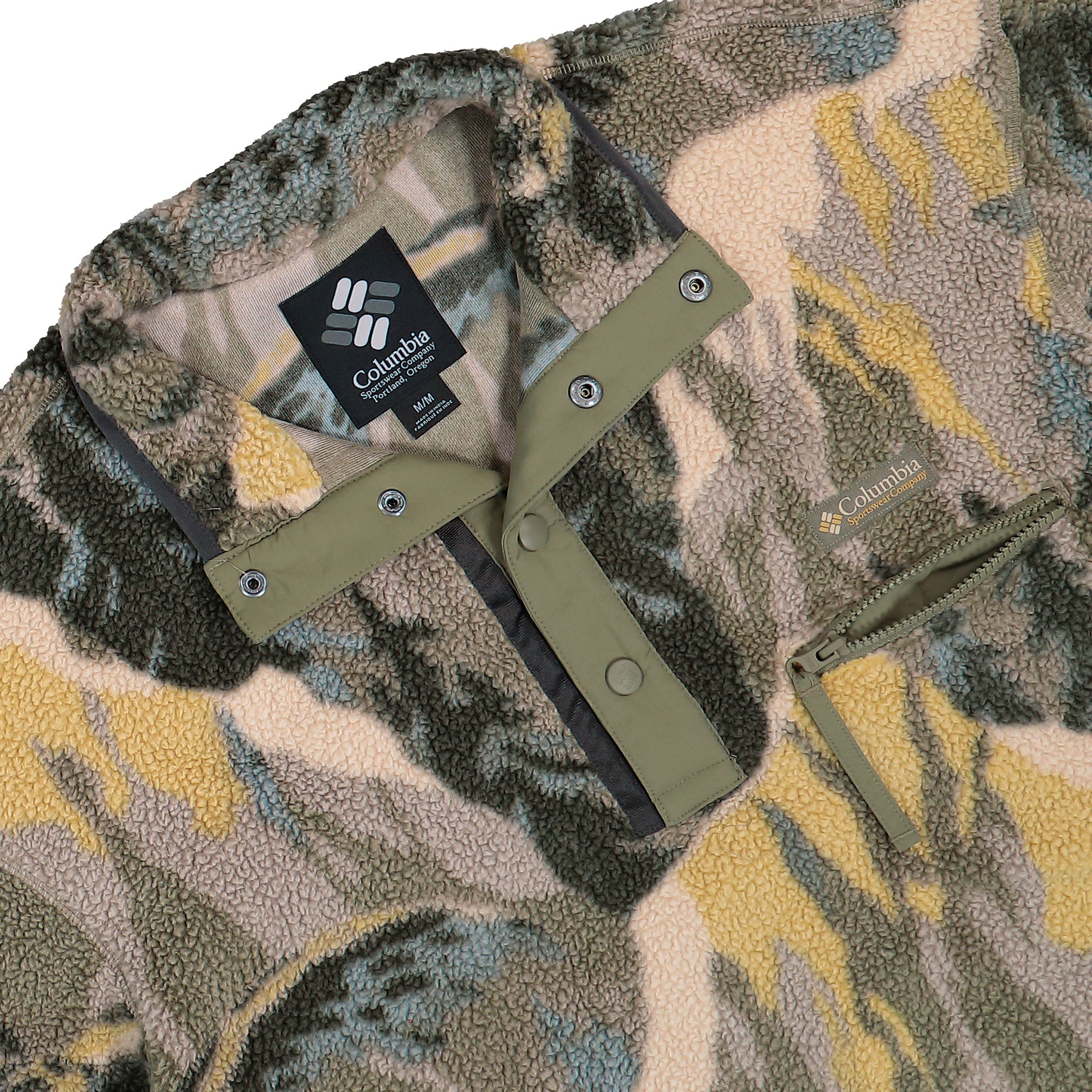 Columbia Helvetia II Printed Half Snap Fleece Stone Green Soa Sweatshirts 2098461397 Detailfoto | Overkill
