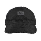 C.P. Company 50 Fili Wax Cap Black Basecap 20CMAC125A-110543D 999 Detail View 1 | Overkill
