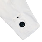 C.P. Company Light Fleece Short Sleeve Sweatshirt Gauze White T-Shirt 20CMSS034A-002246G 103 Detail View 1 | Overkill
