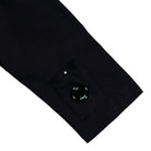 C.P. Company Light Fleece Short Sleeve Sweatshirt Black Sweatshirt T-Shirt 20CMSS034A-002246G 999 Detail View 1 | Overkill
