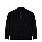 C.P. Company Diagonal Raised Fleece Half Zip Lens Sweatshirt Black Sweatshirt 20CMSS172A-005086W 999 | Overkill
