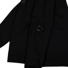 C.P. Company Diagonal Raised Fleece Half Zip Lens Sweatshirt Black Sweatshirt 20CMSS172A-005086W 999 Detail View 1 | Overkill
