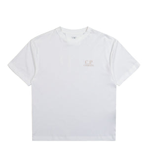C.P. Company 30/1 Jersey Short Sleeve Logo T-Shirt Gauze White T-Shirt 20CMTS086A-005100W 103 | Overkill
