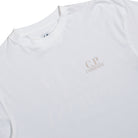C.P. Company 30/1 Jersey Short Sleeve Logo T-Shirt Gauze White T-Shirt 20CMTS086A-005100W 103 Detailfoto | Overkill
