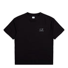 C.P. Company 30/1 Jersey Short Sleeve Logo T-Shirt Black T-Shirt 20CMTS086A-005100W 999 | Overkill
