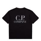 C.P. Company 30/1 Jersey Short Sleeve Logo T-Shirt Black T-Shirt 20CMTS086A-005100W 999 Close-up | Overkill
