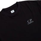 C.P. Company 30/1 Jersey Short Sleeve Logo T-Shirt Black T-Shirt 20CMTS086A-005100W 999 Detailfoto | Overkill
