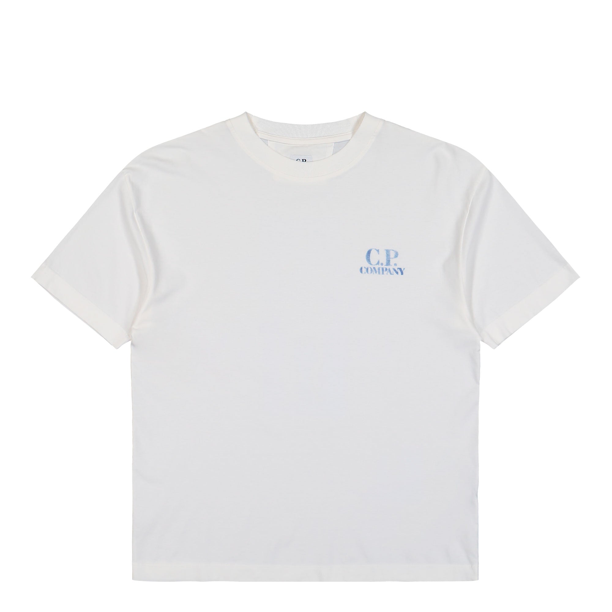 C.P. Company 30/1 Jersey Comfort Logo T-Shirt Gauze White T-Shirt 20CMTS143A-110579W 103 | Overkill

