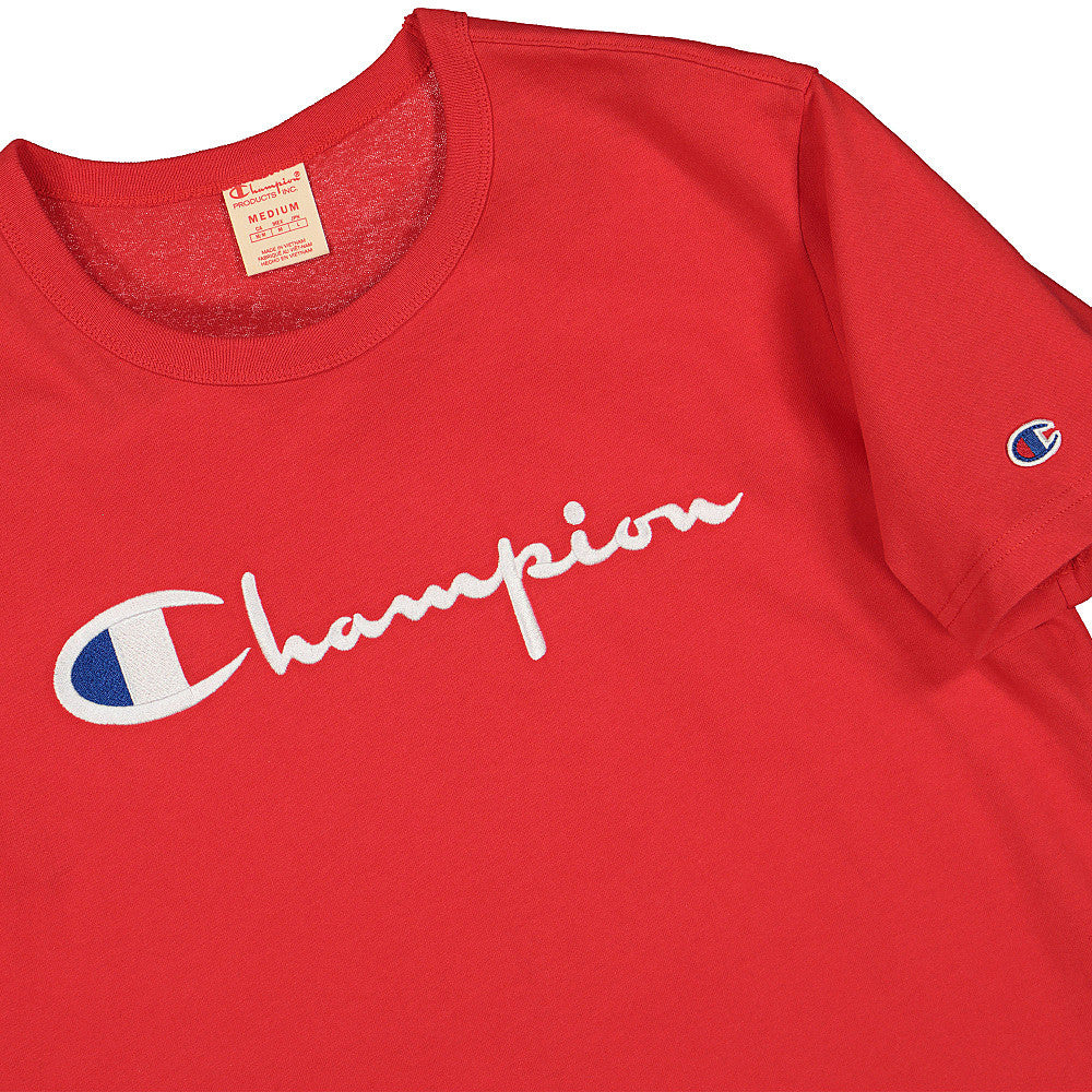 Champion Crewneck T-Shirt Red T-Shirts Close-up | Overkill