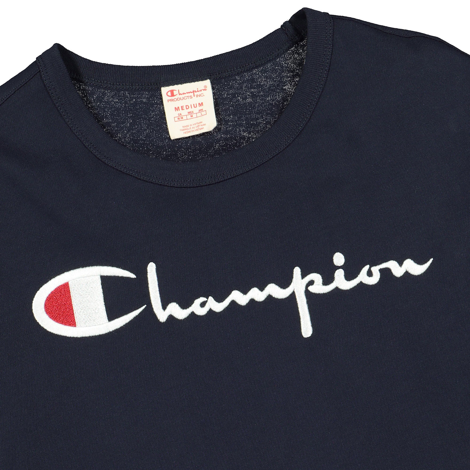 Champion Crewneck T-Shirt Navy T-Shirts Close-up | Overkill