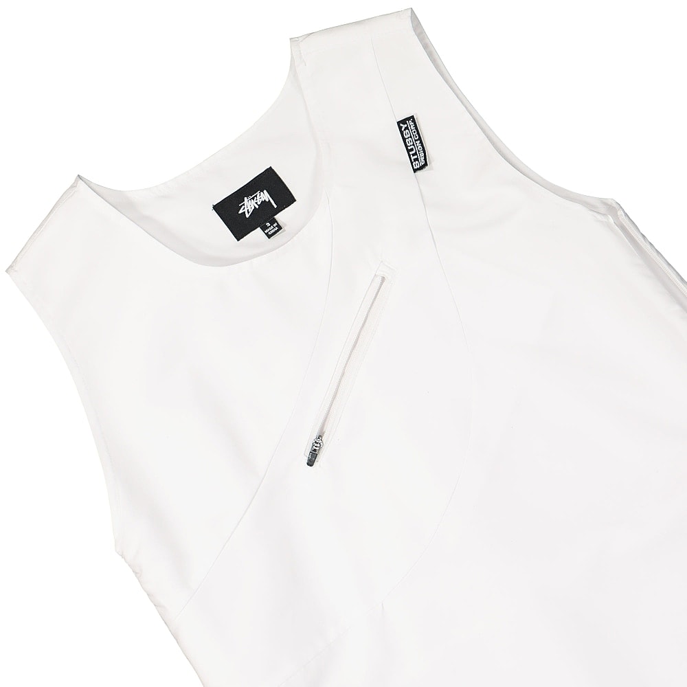 Stussy Wmns Pocket Sun Dress White Dresses Close-up | Overkill