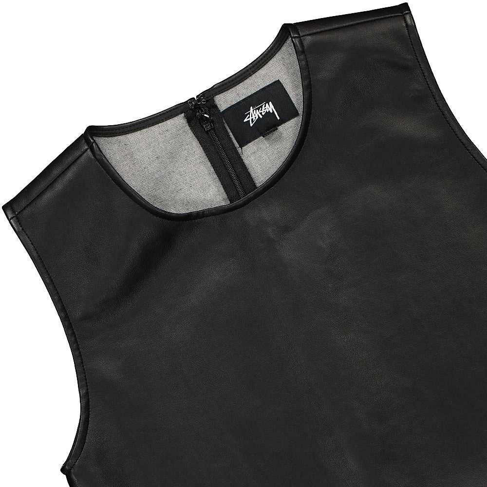 Stussy Wmns PU Shift Dress Black Dresses Close-up | Overkill