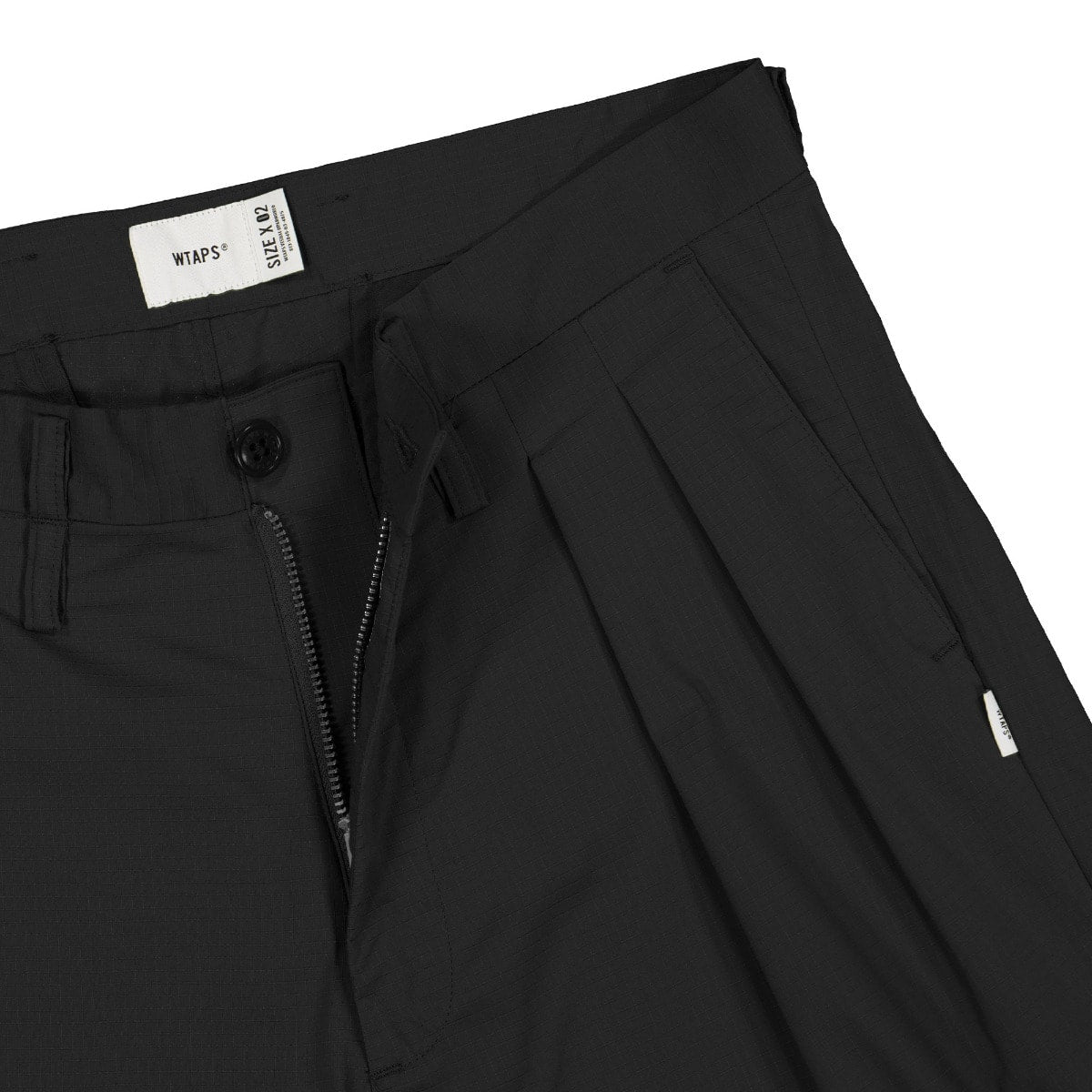 WTAPS Tuck 01 Ripstop Coolmax Trousers Black Casual Pants Detailfoto | Overkill
