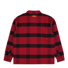 Columbia High Cascades Shirt Jacket Red Dahlia Tims Buffalo Plaid Jackets 2138401660 Close-up | Overkill