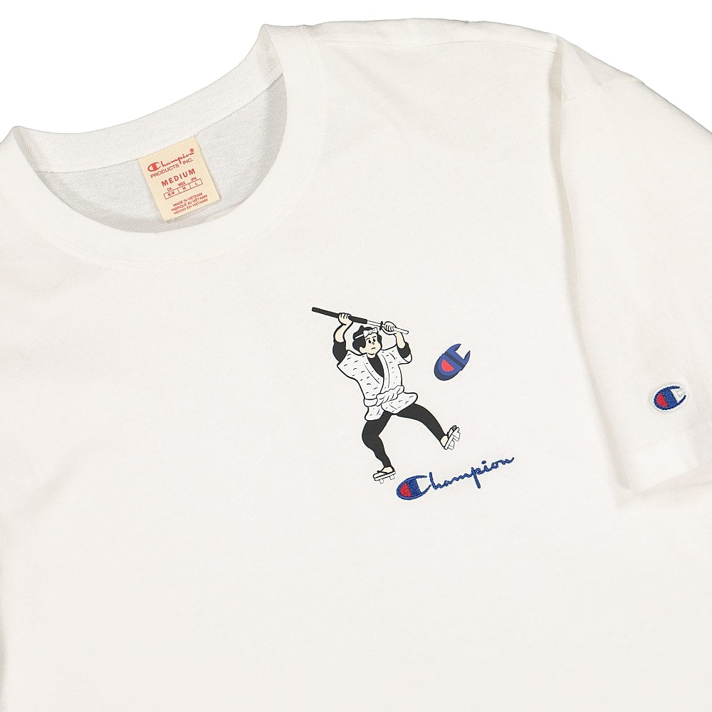Champion Crewneck T-Shirt White T-Shirts Close-up | Overkill
