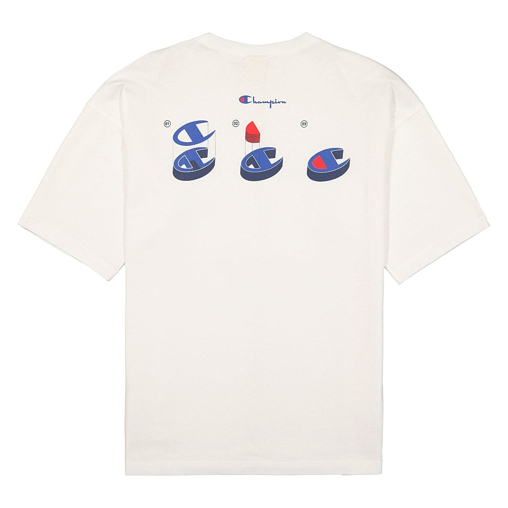 Champion Crewneck T-Shirt White T-Shirts Close-up | Overkill
