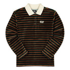 Stussy Rosemary Velour Stripe Longsleeve Polo Brown Longsleeves 214555 / 1001 | Overkill