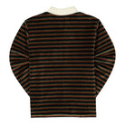 Stussy Rosemary Velour Stripe Longsleeve Polo Brown Longsleeves Material | Overkill