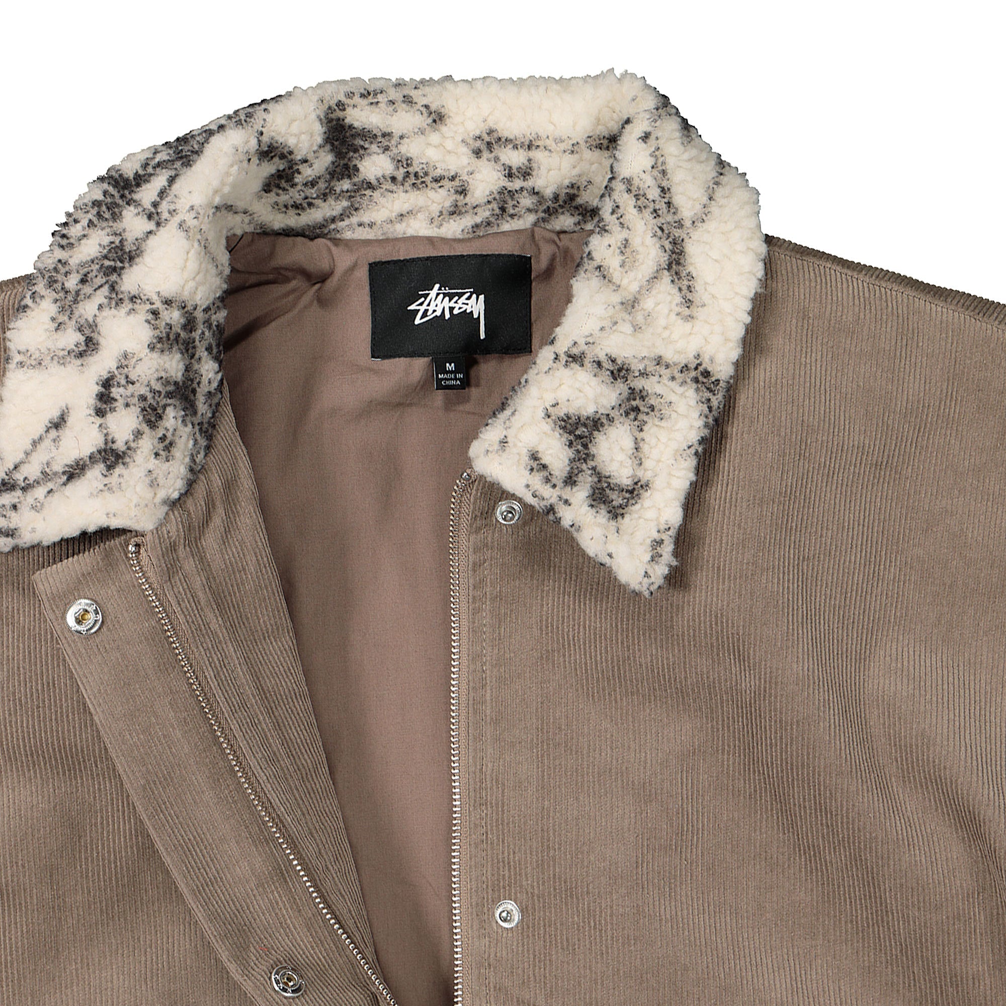 Stussy Long Corduroy Coat Taupe Coats Close-up | Overkill