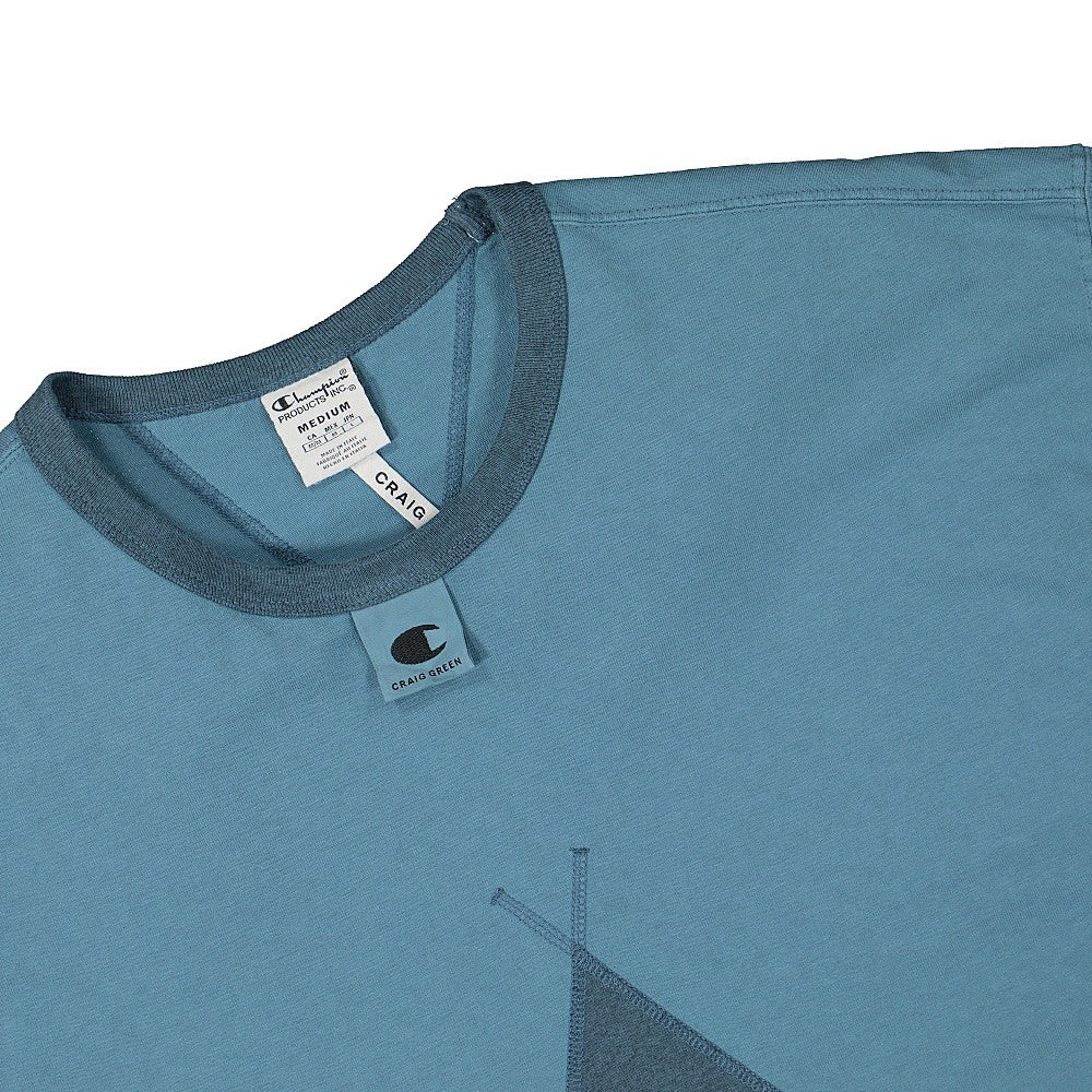 Champion Craig Green x Champion Crewneck T-Shirt Blue T-Shirts Close-up | Overkill