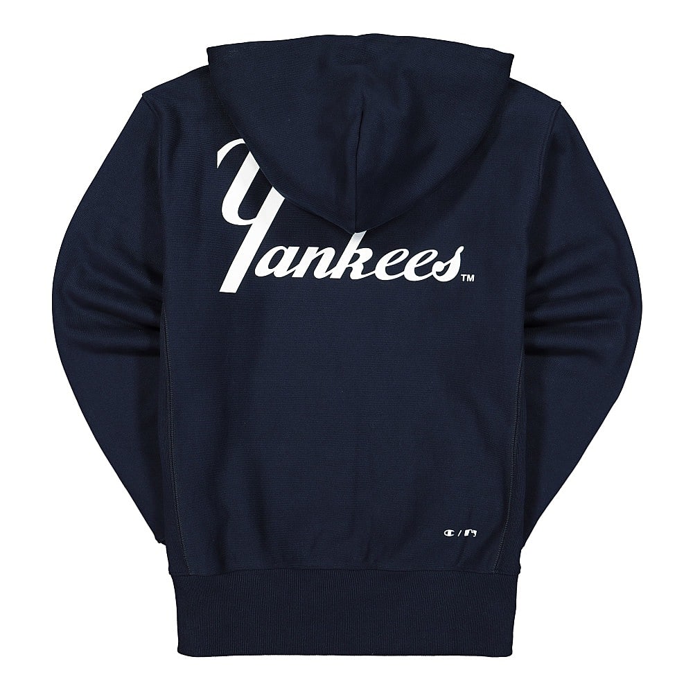 Champion Hooded Sweatshirt Navy Hoodies Close-up | Overkill