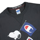 Champion Peanuts x Champion Crewneck Sweatshirt Faded Black Sweatshirts Close-up | Overkill