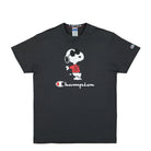Champion Peanuts x Champion Crewneck T-Shirt Faded Black T-Shirts 217808-T071 | Overkill