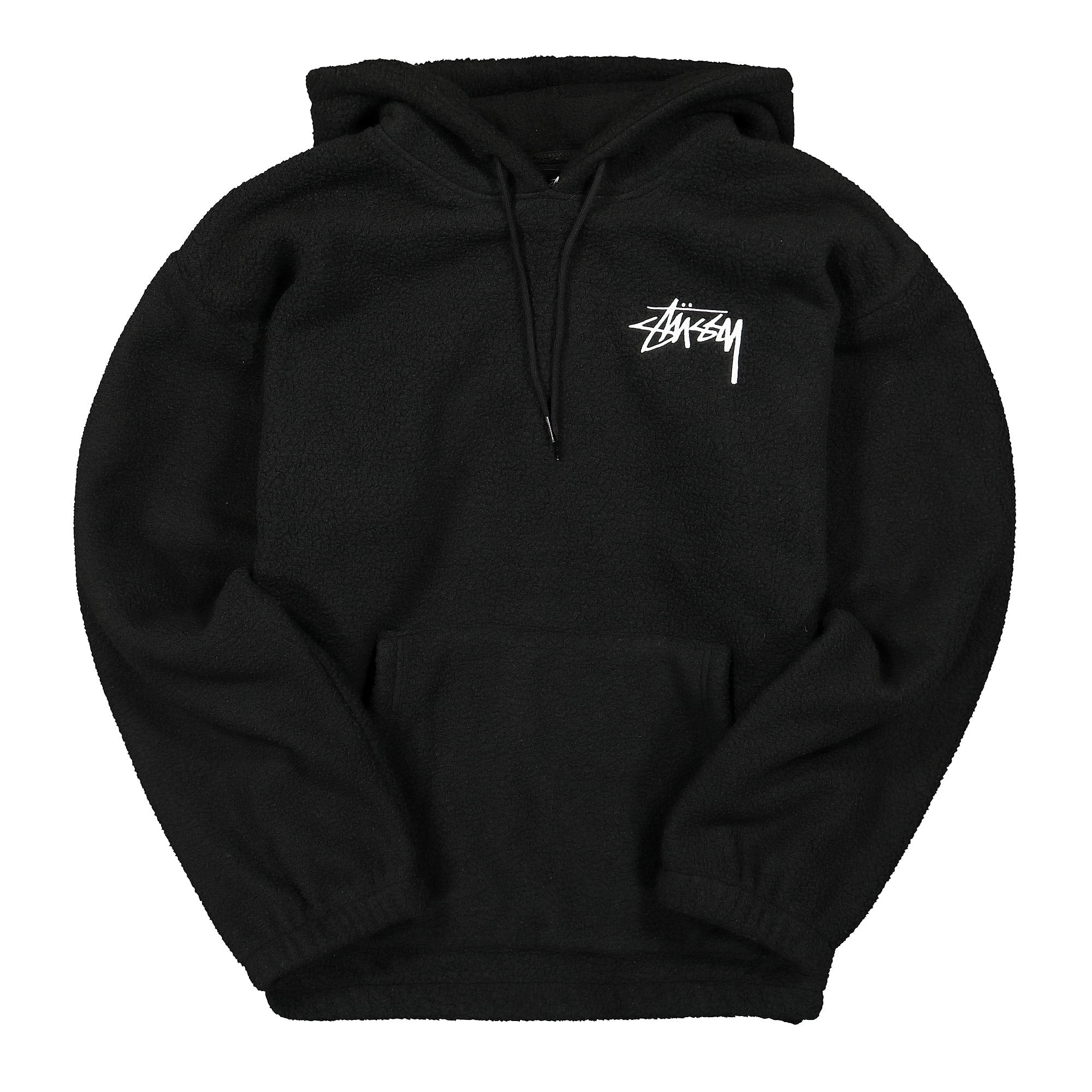 Stussy Bronson Polar Fleece Hood Black Hoodies 218093 / 0001 | Overkill