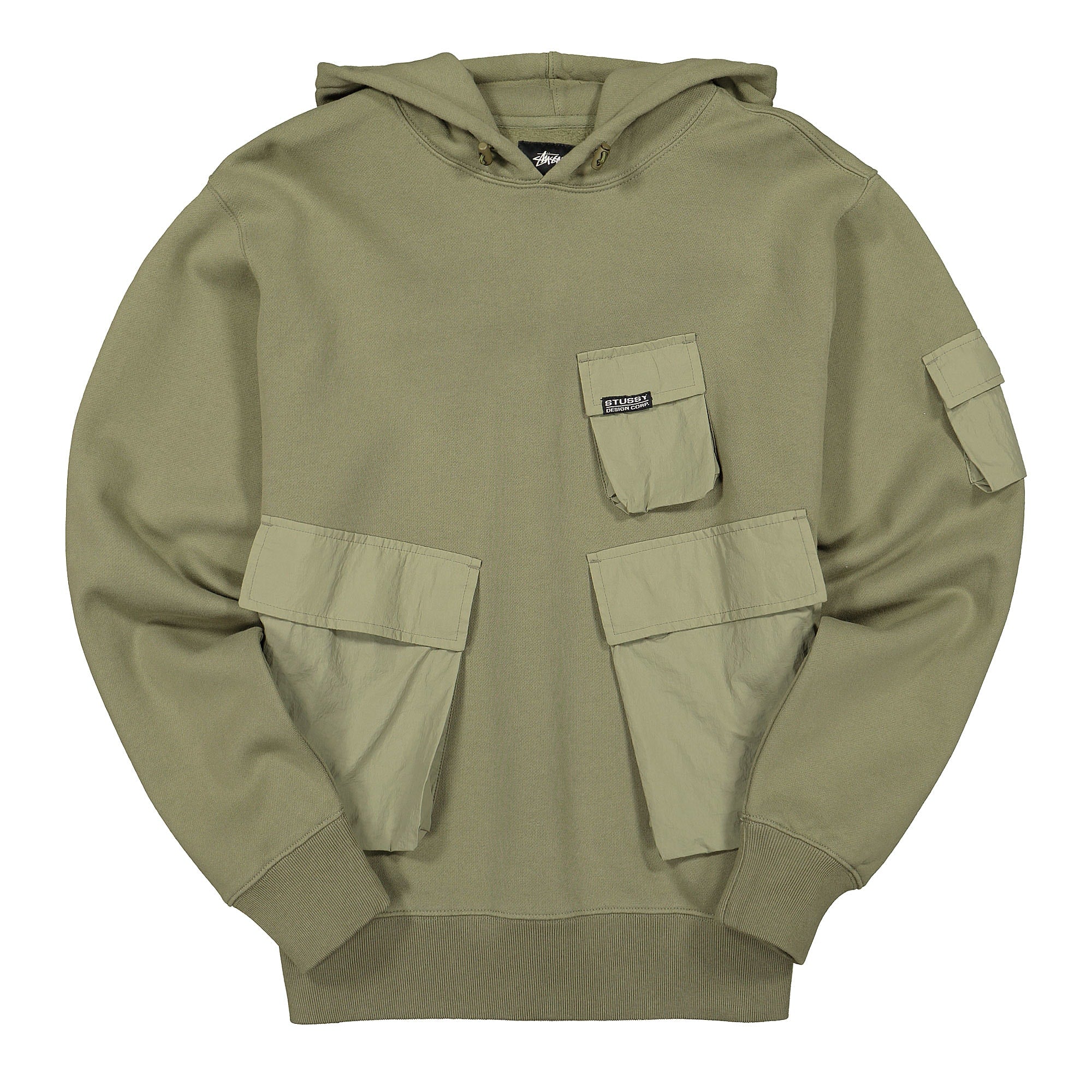 Stussy Cargo Fleece Hood Khaki Hoodies 218094 / 1007 | Overkill