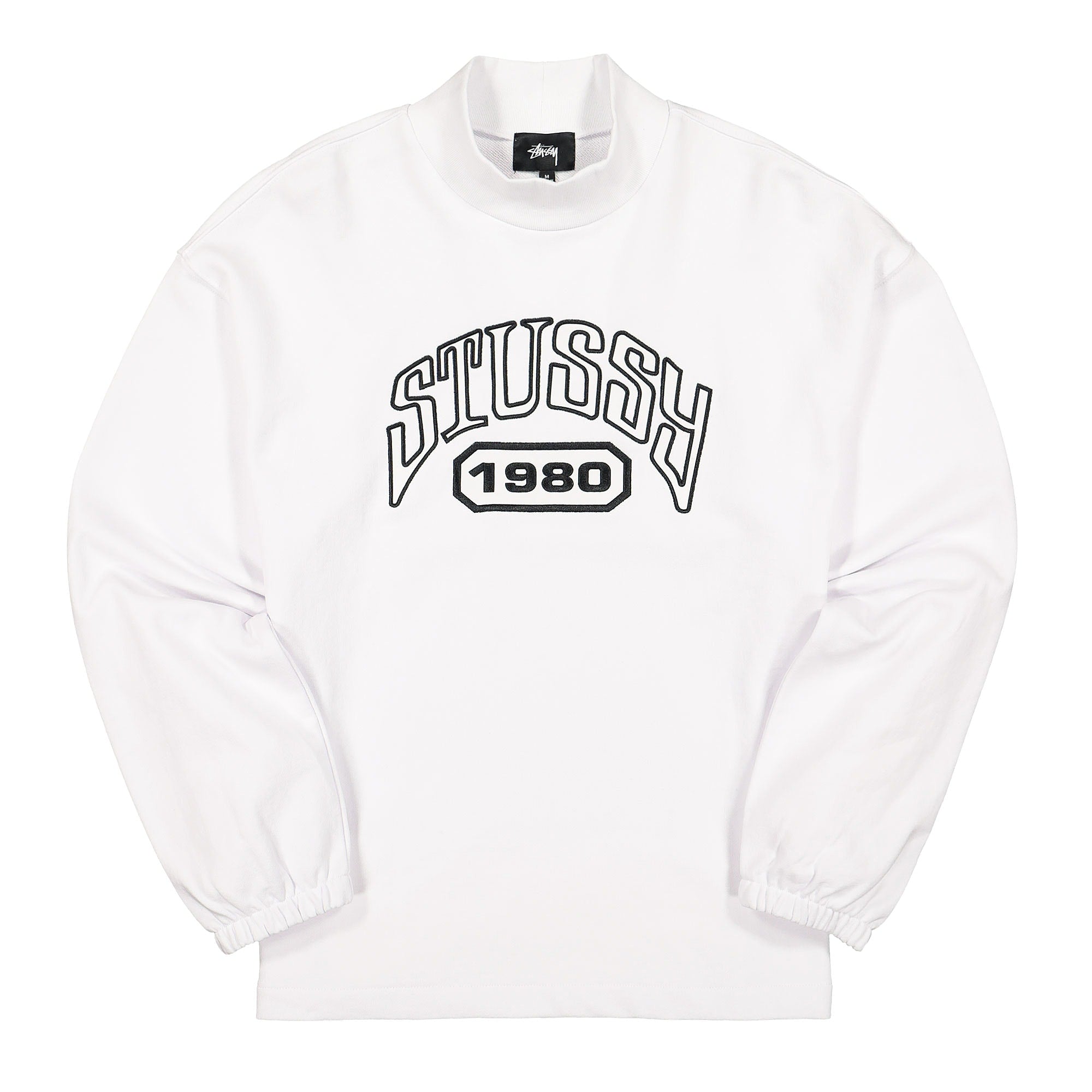 Stussy Tribute Terry Mock Neck White Sweatshirts 218098 / 1201 | Overkill