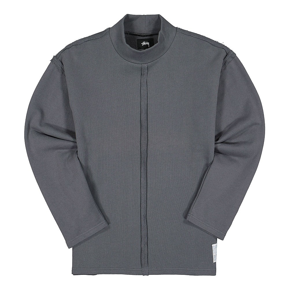 Stussy Exposed Seam Terry Mock Grey Sweatshirts 218102 / 0008 | Overkill