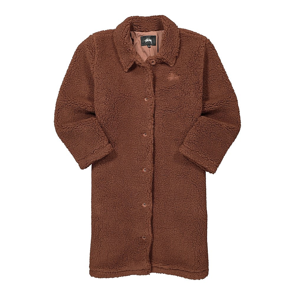Stussy Kuna Sherpa Car Coat Brown Coats 218115 / 1001 | Overkill