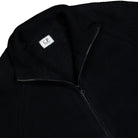 C.P. Company Waffle Knit Cotton Zip Lens Cardigan Black Cardigan 21CMKN058A-110754A 999 Detailfoto | Overkill
