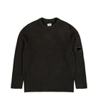 C.P. Company Full Rib Cotton Lens Crewneck Sweater Raven Sweater 21CMKN101A-006608A 985 | Overkill
