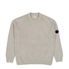 C.P. Company Chenille Cotton Lens Crewneck Sweater Flint Grey Sweatshirts 21CMKN196A-005558G 936 | Overkill