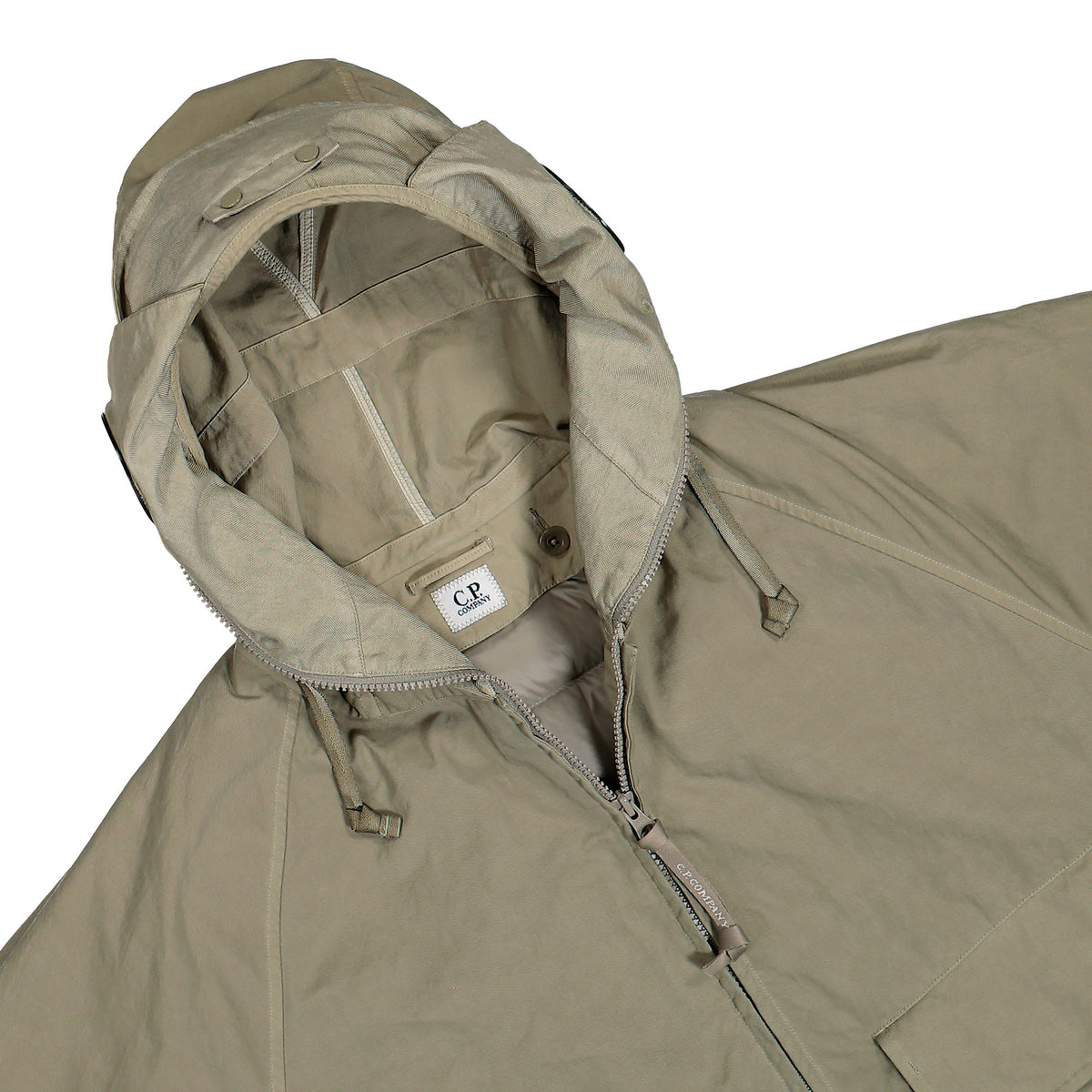 C.P. Company Twill Mixed Explorer Jacket Fallen Rock Jackets 21CMOW078A-110305G 356 Detail View 1 | Overkill
