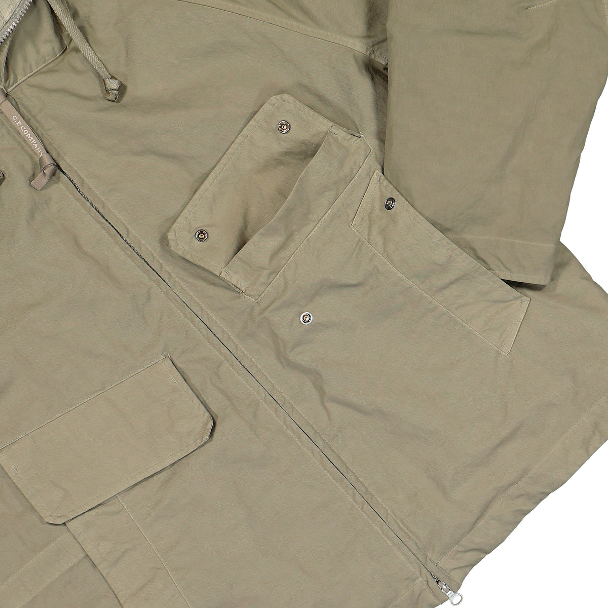C.P. Company Twill Mixed Explorer Jacket Fallen Rock Jackets 21CMOW078A-110305G 356 Detail View 2 | Overkill
