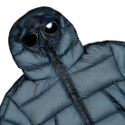 C.P. Company D.D. Shell Explorer Lens Down Jacket Orion Blue Jacket 21CMOW215A-110416A 871 Detail View 1 | Overkill
