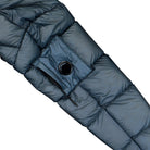 C.P. Company D.D. Shell Explorer Lens Down Jacket Orion Blue Jacket 21CMOW215A-110416A 871 Detail View 3 | Overkill
