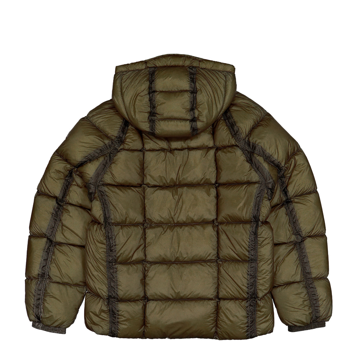 C.P. Company D.D. Shell Hooded Puffer Jacket Ermine Jacket 21CMOW702A-110416A 340 Close-up | Overkill
