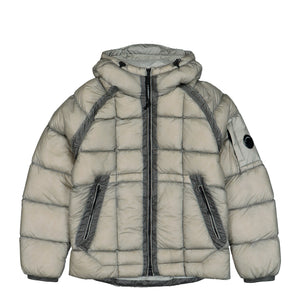 C.P. Company D.D. Shell Hooded Puffer Jacket Flint Grey Jackets 21CMOW702A-110416A 936 | Overkill
