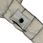 C.P. Company D.D. Shell Hooded Puffer Jacket Flint Grey Jackets 21CMOW702A-110416A 936 Detail View 2 | Overkill
